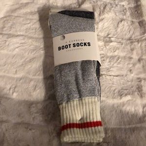 Cable knit style boots socks (2 pair)